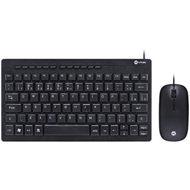 Imagem de TECLADO MINI CHOCOLATE E MOUSE USB CORP FLAT ABNT2/1200DPI CABO USB 1.8M PRETO - DC120 - VINIK - 28409
