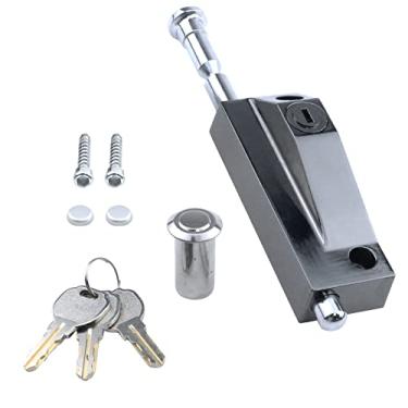 Imagem de Bloqueio de porta deslizante da Mironey para janelas de vidro, portas de pátio, fechadura de segurança auxiliar (usa chave Yale Lock), Black