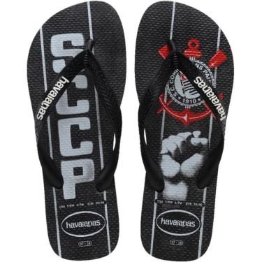 Imagem de Chinelo Dedo Masculino Casual Dia a Dia Praia Passeio Torcedor Havaianas Top Times Corinthians