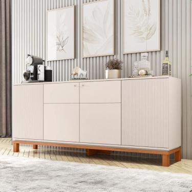 Imagem de Buffet Aparador 4 Portas Balcão Bege Jace Caemmun