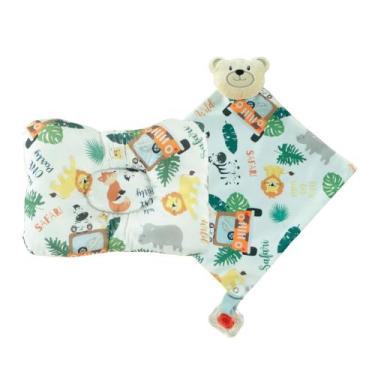Imagem de Naninha com Prendedor de Chupeta + Travesseiro Anatômico para Bebê Kit