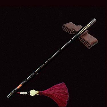 Imagem de Flauta de bambu para flauta tradicional chinesa transversal Dizi instrumento musical de sopro de madeira Mo Dao Zu Shi flauta para iniciantes, chave C D E F G (G-42 cm/16,53 polegadas)