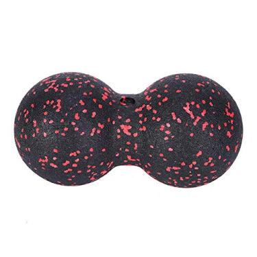 Imagem de EPP Yoga Foam Roller Massage Ball Set High Density Ergonomic Soft Muscle Stress Relief Tool para Yoga Reabilitação Estabilidade Exercício Preto Camuflagem Cor Vários tamanhos (Bola dupla 24x12cm)