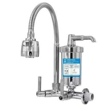 Imagem de Torneira Gourmet de Metal Filtro Parede Flexível Chuveirinho - Efraim 