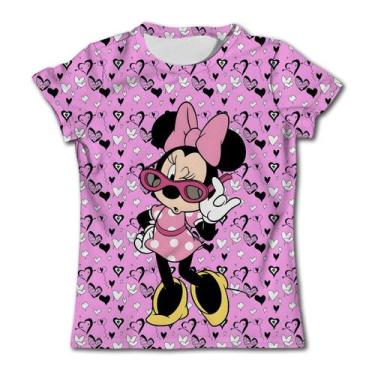 Imagem de Camiseta Infantil Rosa Minnie Mouse - Manga Curta, Gola Redonda - Idea