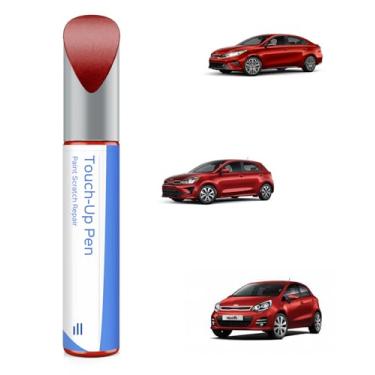 Imagem de PARTS4EV Tinta de retoque vermelha de groselha R4R compatível com Kia Exact Match Chips e Nicks Touch Up