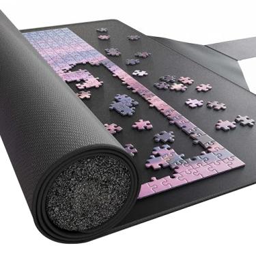 Imagem de Tapete de quebra-cabeça – Até 3000 peças – 94 x 159 cm – Quadro de quebra-cabeça antiderrapante – Enrole em segundos – Armazenamento de quebra-cabeça Puzzlup com embalagem de presente