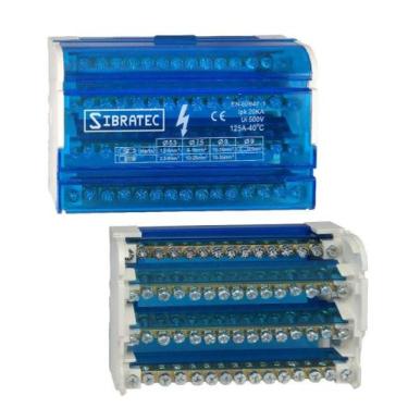 Imagem de Bloco de Distribuição Modular com 4 Barramentos X 15 Ligações - 125A -