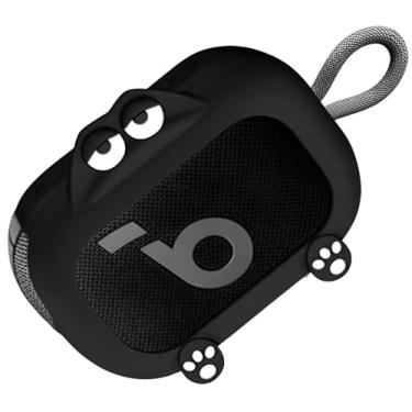 Imagem de Geiomoo Capa de silicone para Anker Soundcore Select 4 Go, capa de design fofo engraçado com mosquetão (preto)