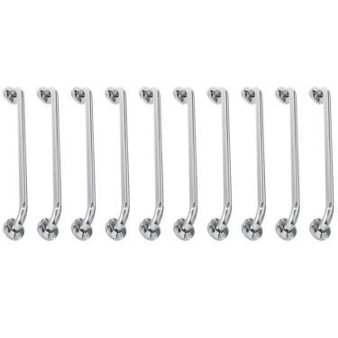Imagem de Alça De Apoio Barra Inox 80cm Acessibilidade Kit 10 Unidades Idoso Deficiente Cadeirante