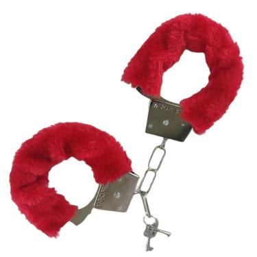Imagem de Algemas De Metal Erotica Revestida Com Pelucia Bdsm Diversão Fantasia Sexual