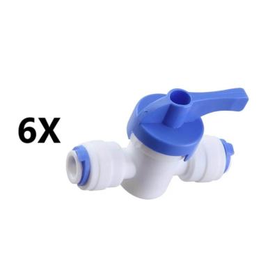 Imagem de 6 Valvula Registro Engate Rápido 3-8 X 3-8 Branca P- Filtro Tipo De Acessório Ou Peça De E Registro