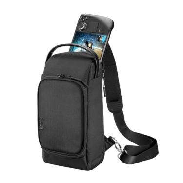 Imagem de Soulgo Bolsa De Transporte Compatível Com Steam Deck, Deck Oled/Asus Rog Ally X E Acessórios - Ombro Protetora Vários Bolsos Para Console, Carregador Ca, Dock Viagem (Preta)