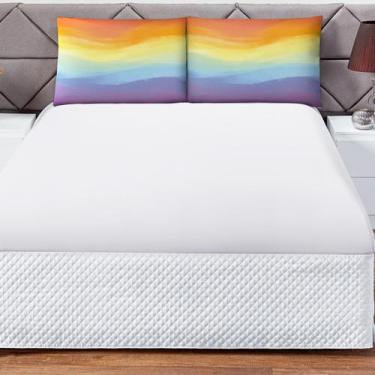 Imagem de Jogo de Lençol King Size 3 Peças com Fronha Estampada 180 Fios - Enxov