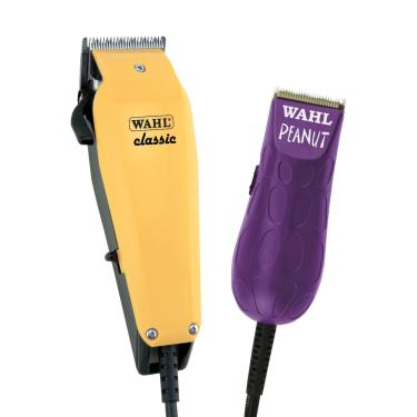 Imagem de Kit Máquina de Cortar Cabelo Wahl Classic e Máq. Acabamento Peanut Roxa127v .