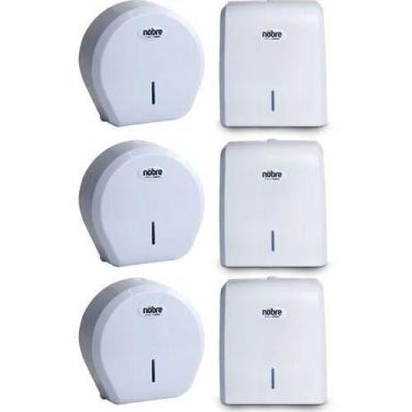 Imagem de 3 Suporte P Toalha Interfolha - 3 Dispenser Papel Higiênico - Nobre