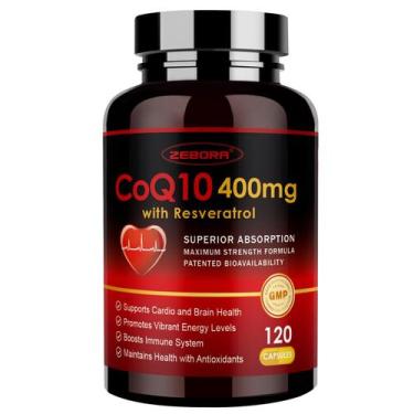 Imagem de Suplemento ZEBORA CoQ10-400mg com Trans-Resveratrol, PQQ e Vit E
