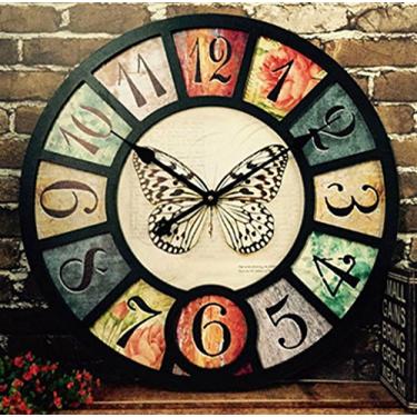 Imagem de 38cmsala De Estar Relógio De Parede Retro Estilo Industrial Criativo Restaurante Bar Cafeteria Decoração Pendurado Na Parede Relógios E Relógios De Uso No Escritório, Casa Ou Cozinha, E