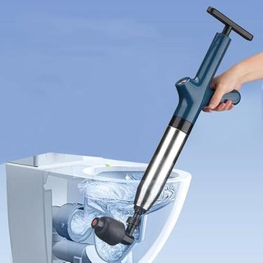 Imagem de Poderoso removedor de entupimento de dreno de vaso sanitário, desentupidor de drenagem de alta pressão - êmbolo de ar com barômetro em tempo real, bomba de ar multiuso para banheiro, cozinha, vaso