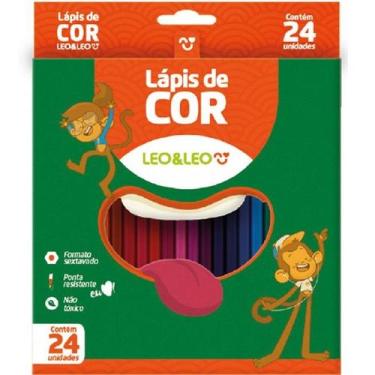 Imagem de Lapis de Cor Sextavado - Leo&Leo, 24 CORES