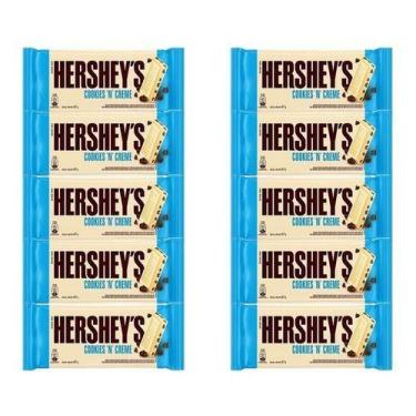 Imagem de Kit C/10 Chocolate Hershey's Cookies'n'creme 87g - Hersheys