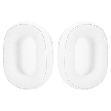 Imagem de POENVFPO Almofadas de Orelha de Esponja Macia para Fones de Ouvido Audiotechnica, Flexíveis e Duráveis, Substituição Direta para Almofadas Antigas, 2 Pacote (Branco)