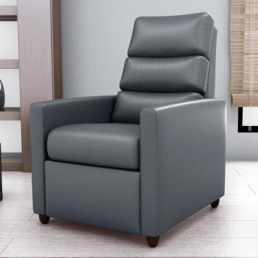 Imagem de Poltrona Reclinável Do Papai Taty Courino Cinza