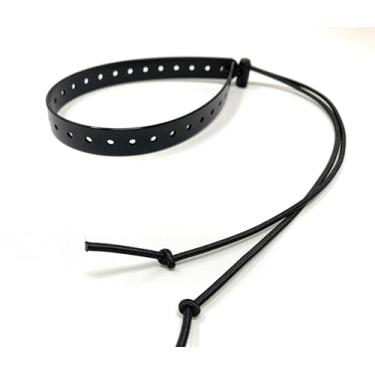 Imagem de Coleira eletrônica GPS de substituição com elástico ajustável, design de vários furos e fecho de alternância seguro para cães pequenos (preto, pescoço pequeno)