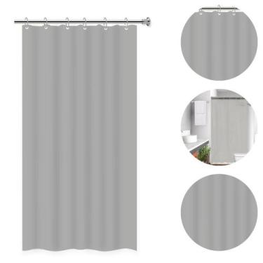 Imagem de Cortina Para Box Banheiro Em Vinil Lisa 1,38 X 1,98 Metros Várias Core