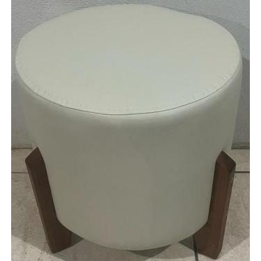 Imagem de Puff Banqueta Thor Luxo 3 Pés Madeira Maciça, Luxo e Elegância para se