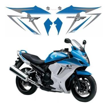 Imagem de Adesivo Suzuki Gsx 650f 2012 Azul E Prata Kit Faixa - SPTS