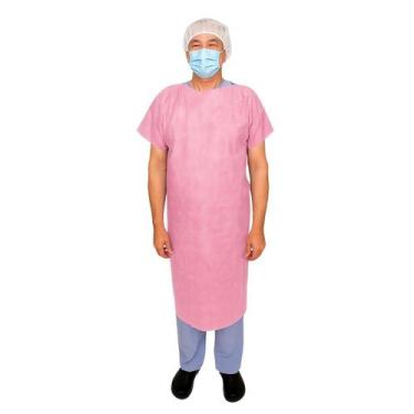 Imagem de Avental Descartável Dejamaro Sem Manga TNT com 10 Unidades, Rosa Claro