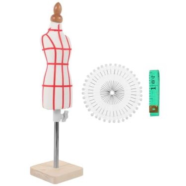 Imagem de SEWACC Manequim Feminino Em Miniatura Tamanho 1/4, Mini Calça De Costura Com Régua E Agulha Para Modelagem, Patch Totalmente Vermelho