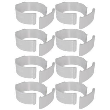Imagem de Kit 8 Abraçadeira Impacto C/ Trava Tubo 50mm 2'' Incolor - Estrela