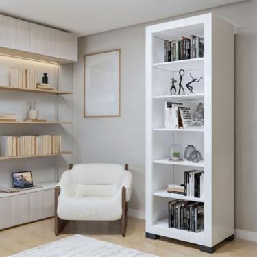 Imagem de Estante para Livros Multiuso 5 Prateleiras Flex 100% MDF - Valdemóveis