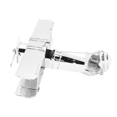 Imagem de YOUTHINK Modelo de Aeronave de Ferro Retro, Decoração de Avião Vintage para Casa e Escritório, Arte de Ferro Criado Com Acabamento Eletroplinado, (7111U-1302 Prazado de prata)