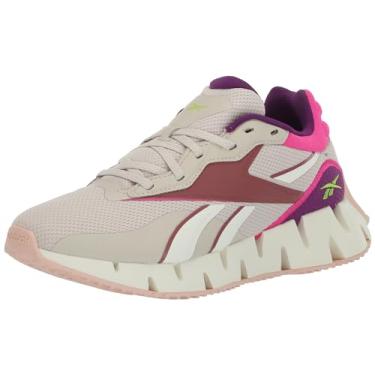 Imagem de Reebok Tênis feminino de corrida e treinamento Zig Dynamica 4 Ortholite, Estuque/Sedona Rose/Rosa Laser, 38