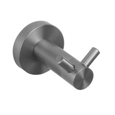 Imagem de Prateleira de parede cinza para banheiro, acessórios para banheiro, suporte para papel toalha, barra de toalha, suporte para roupão, gancho para roupão, acessórios para banheiro (gancho duplo par