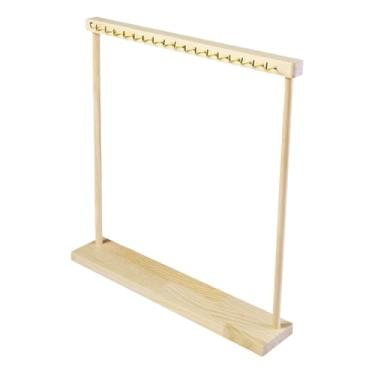 Imagem de Dynwave Suporte para colar, expositor de joias, ganchos de madeira para pendurar, cabide para colar para mesa, 18 Ganchos