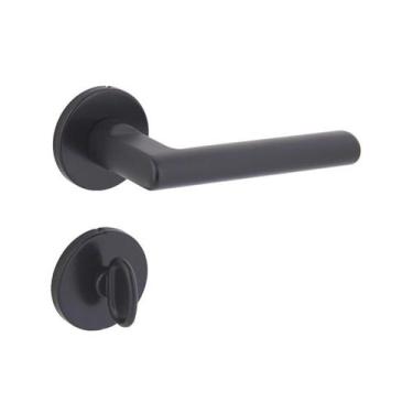 Imagem de Fechadura Arouca Banheiro Reta Z 40mm Acabamento Preto, Preto