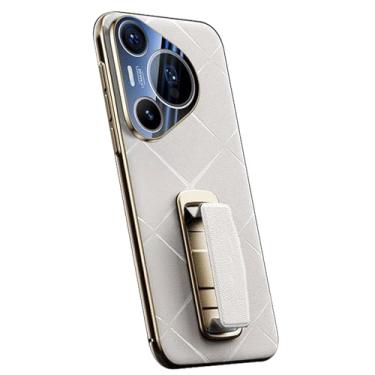 Imagem de HAOMRIYL Capa galvanizada para Huawei Pura 80 Ultra/80 Pro+/80 pro, capa ultrafina de couro à prova de choque, branca, 80 Pro