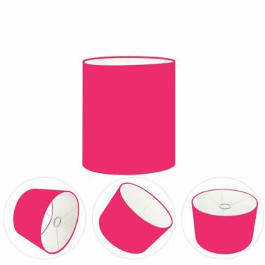 Imagem de Cúpula Abajur Cilíndrica Cp-8001 Ø13x15cm Rosa Pink