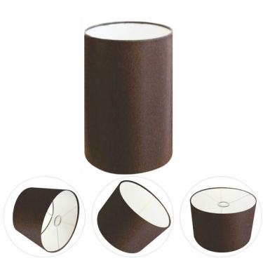 Imagem de Cúpula Abajur Cil��ndrica Cp-8004 Ø15x25cm Café