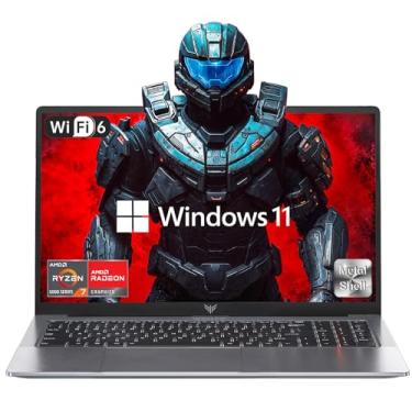 Imagem de KAIGERR Laptop para jogos AMD 2025, laptop de 15,6 polegadas com AMD Ryzen 7 5700U (8C/16T, até 4,3 GHz), 16 GB de RAM, SSD NVMe de 512 GB, laptop Windows 11, placa de vídeo Radeon RX Vega 8, WiFi 6