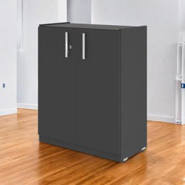 Imagem de Armário Balcão 02 Portas Lumiere Preto - Mobiliar Home Shop
