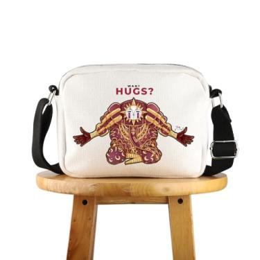 Imagem de POFULL Bolsa tiracolo para amantes de videogame, presente para amantes de videogame, presente para quem quer abraços, Want Hugs