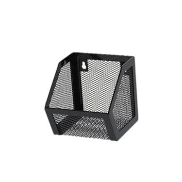 Imagem de Generic Cesta de parede suspensa, porta-tempero, suporte de parede, organizador de cozinha versátil e elegante, cesta de armazenamento para sala de jantar, Grade Preta 1