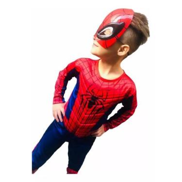 Imagem de Fantasia Infantil Homem Aranha Com Máscara e Enchimento Longa - RR STO