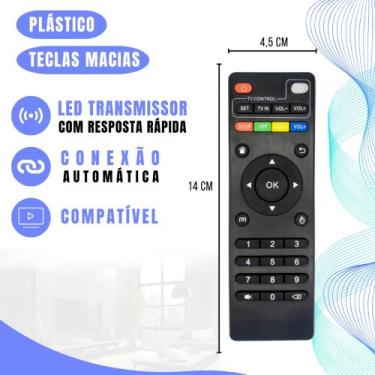 Imagem de Kit 2 Uni Controle Remoto Para Tv Botões Inteligentes Box e Pilha - ma