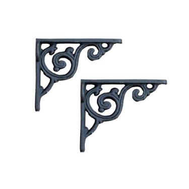 Imagem de kit 2 cantoneira ferro 12x15 rustico prateleira Mão Francesa - BASE